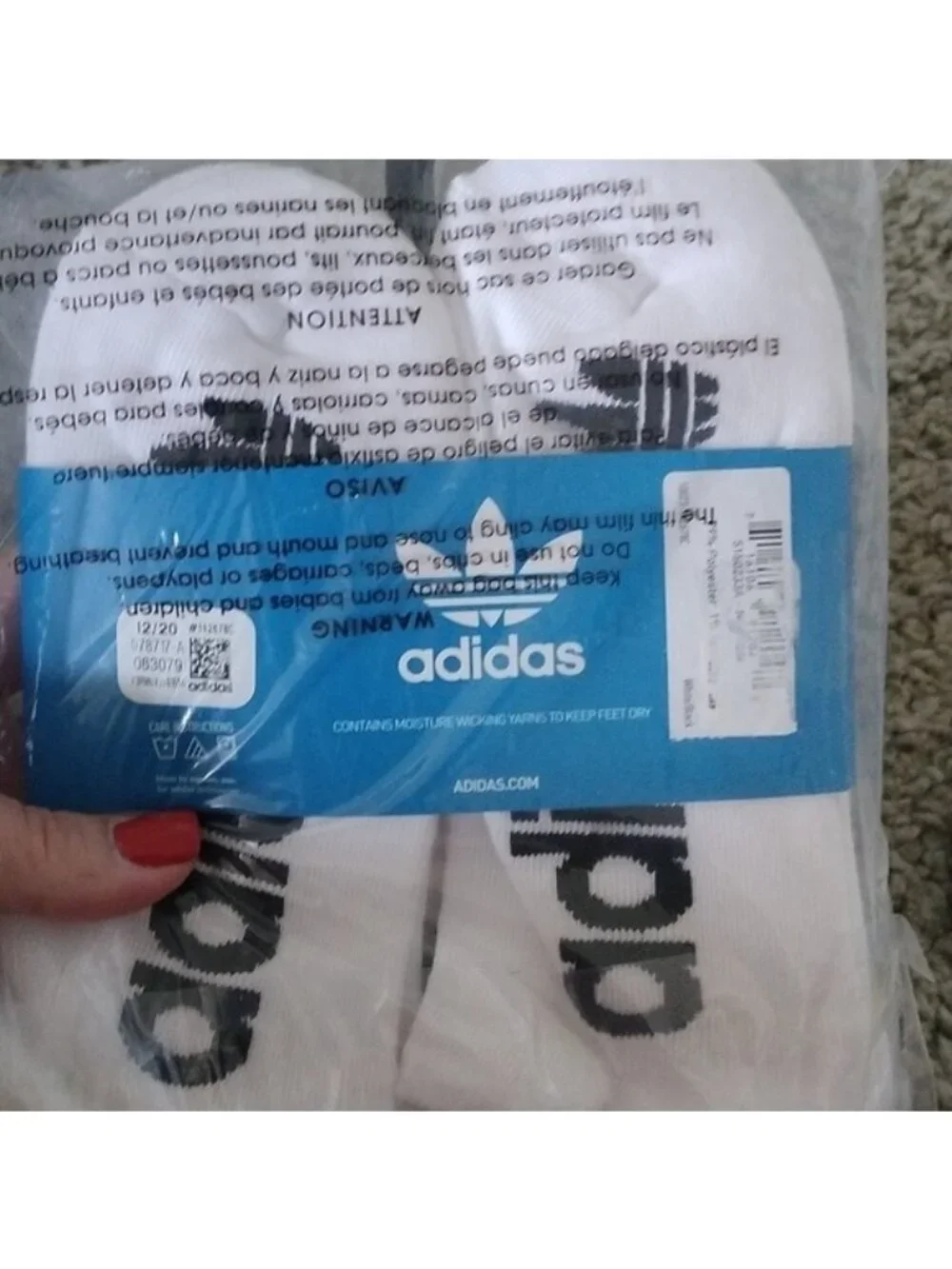 Adidas Men's Cushioned Quarter Crew & Originals Low Cut White Socks 9 Pairs